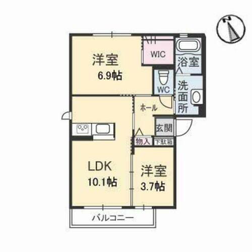広島県福山市本郷町 2LDK アパート 賃貸物件詳細
