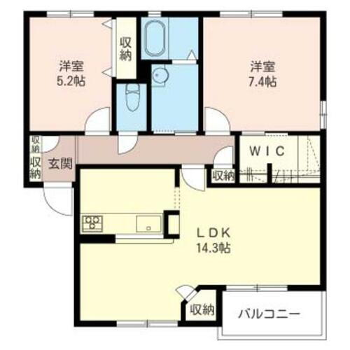 埼玉県所沢市北原町 航空公園駅 2LDK アパート 賃貸物件詳細