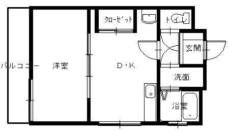 ひまわり九番館 2階 1DK 賃貸物件詳細