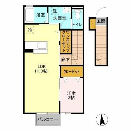 茨城県かすみがうら市稲吉２丁目 神立駅 1LDK アパート 賃貸物件詳細