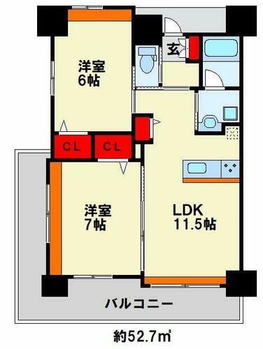 福岡県京都郡苅田町松原町 苅田駅 2LDK アパート 賃貸物件詳細