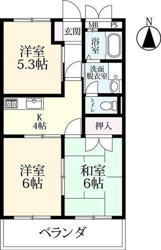 佐賀県佐賀市鍋島３丁目 鍋島駅 3K マンション 賃貸物件詳細