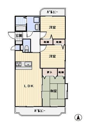 グレイスかなわマンション　Ａ棟 1階 3LDK 賃貸物件詳細