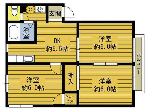 中島ハイツ 1階 3DK 賃貸物件詳細