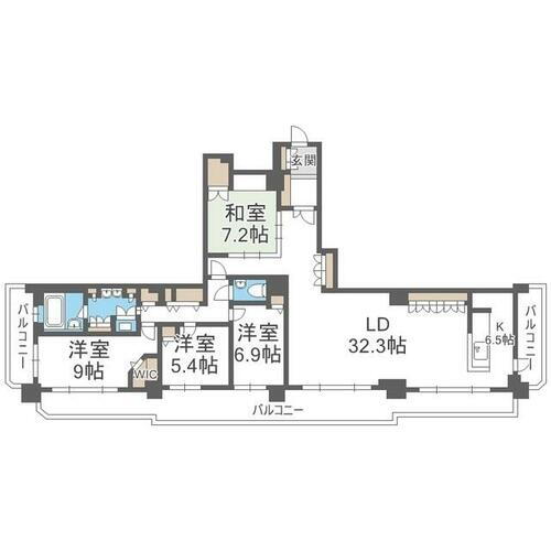 北海道札幌市中央区北三条西１６丁目 西１８丁目駅 4LDK マンション 賃貸物件詳細