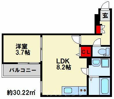 福岡県北九州市小倉北区片野新町１丁目 城野駅 1LDK アパート 賃貸物件詳細