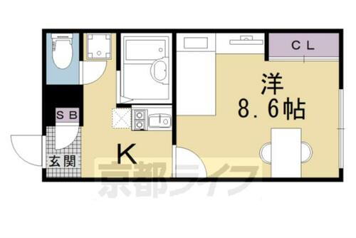京都府京都市右京区梅津罧原町 松尾大社駅 1K アパート 賃貸物件詳細