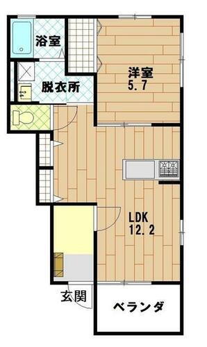 山口県岩国市黒磯町１丁目 藤生駅 1LDK アパート 賃貸物件詳細