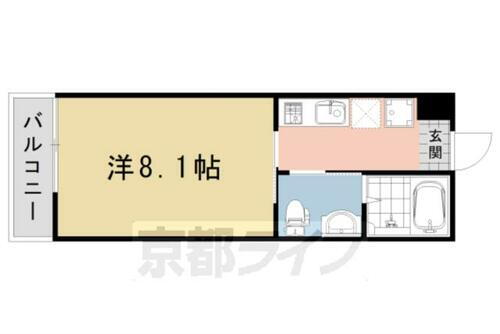 京都府京都市中京区西ノ京中御門東町 円町駅 1K マンション 賃貸物件詳細