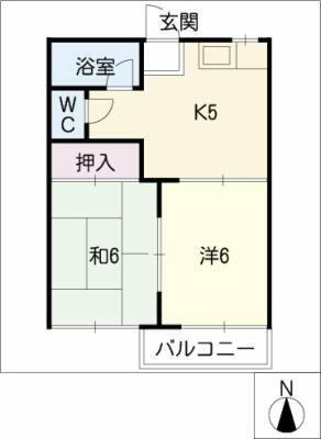 岐阜県岐阜市細畑塚浦 細畑駅 2K アパート 賃貸物件詳細