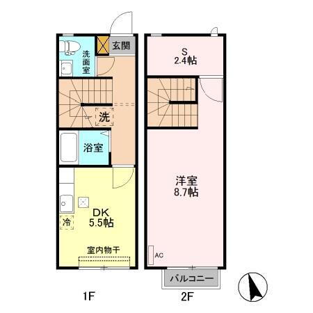 フレックス西城南　Ａ 1DK 賃貸物件詳細