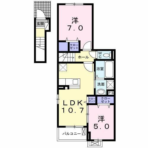 愛知県北名古屋市熊之庄東出 徳重・名古屋芸大駅 2LDK アパート 賃貸物件詳細