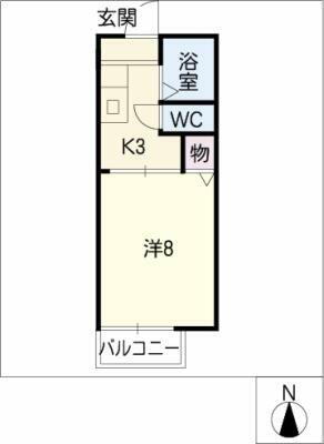 愛知県名古屋市西区五才美町 庄内緑地公園駅 1K アパート 賃貸物件詳細