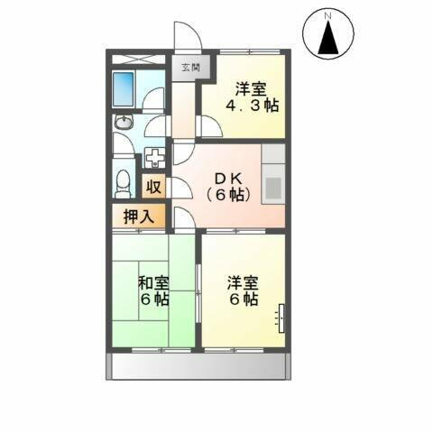 愛知県知多郡武豊町字道仙田 武豊駅 3DK アパート 賃貸物件詳細