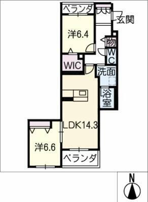 岐阜県岐阜市九重町３丁目 名鉄岐阜駅 2LDK マンション 賃貸物件詳細