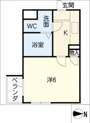 タウンコート中村 2階 1K 賃貸物件詳細