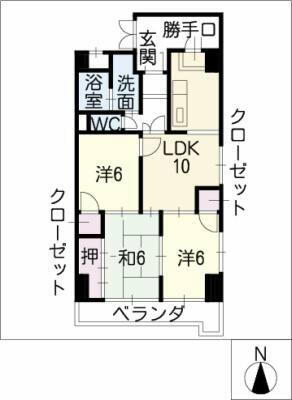 岐阜県羽島郡岐南町みやまち１丁目 岐南駅 3LDK マンション 賃貸物件詳細