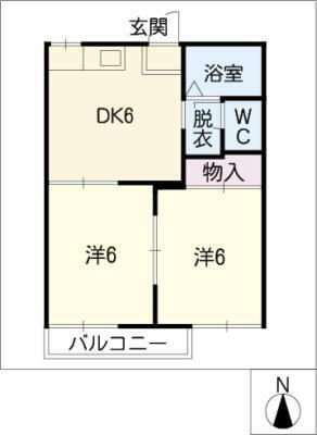 岐阜県岐阜市則武 岐阜駅 2DK アパート 賃貸物件詳細