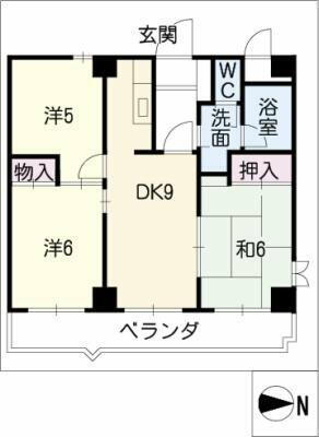 三重県四日市市西浦１丁目 近鉄四日市駅 3DK マンション 賃貸物件詳細