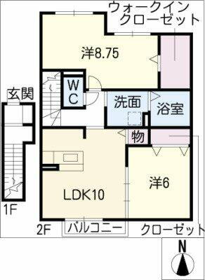 アーバン松本 2階 2LDK 賃貸物件詳細