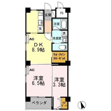 山口県宇部市西小串５丁目 2DK マンション 賃貸物件詳細