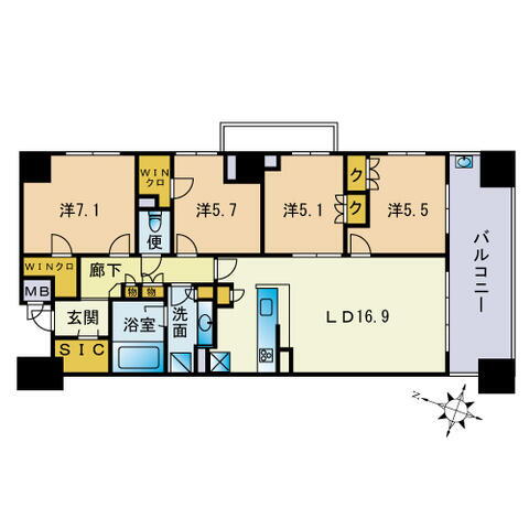 福岡県福岡市中央区長浜２丁目 賃貸マンション
