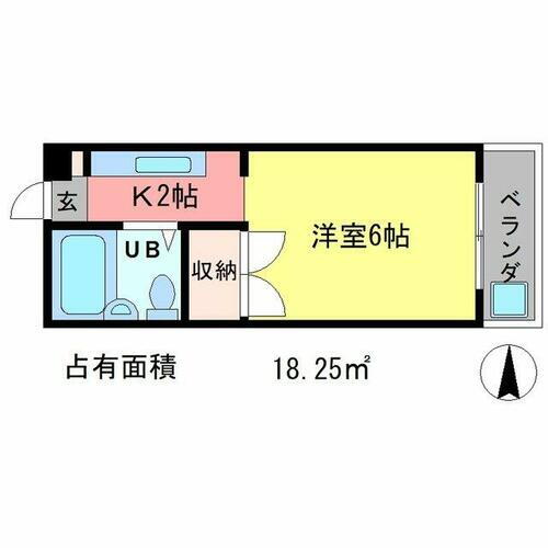 メゾン大 2階 1K 賃貸物件詳細