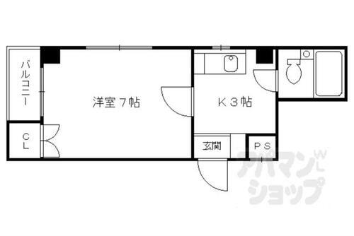 Ｋ－ｈｏｕｓｅ深草 3階 1K 賃貸物件詳細