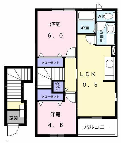 愛知県あま市上萱津白髭 甚目寺駅 2DK アパート 賃貸物件詳細