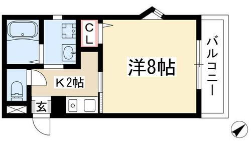 愛知県名古屋市昭和区五軒家町 川名駅 1K マンション 賃貸物件詳細