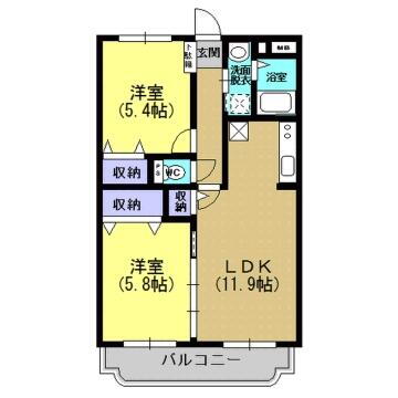栃木県宇都宮市西川田本町３丁目 西川田駅 2LDK マンション 賃貸物件詳細