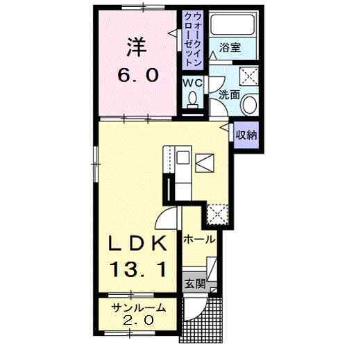 ヴィルド希羽Ⅱ 1階 1LDK 賃貸物件詳細