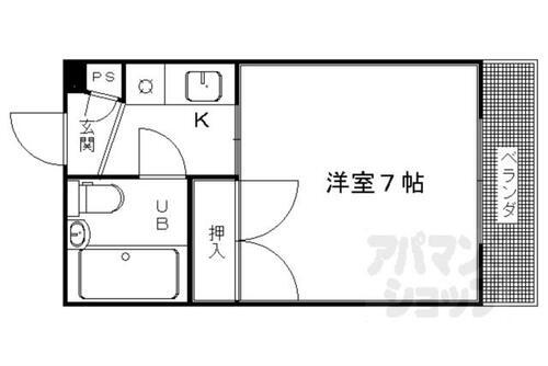 京都府京都市中京区西ノ京樋ノ口町 西院駅 1K マンション 賃貸物件詳細