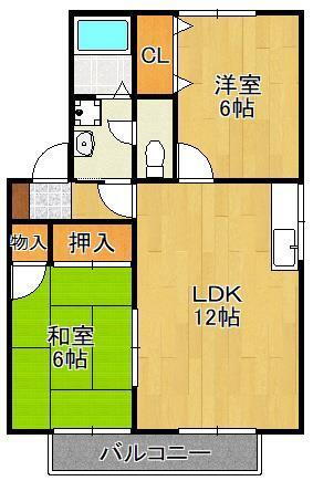 福岡県北九州市小倉南区湯川３丁目 安部山公園駅 2LDK アパート 賃貸物件詳細