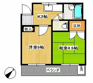 千葉県千葉市中央区椿森２丁目 千葉公園駅 2K アパート 賃貸物件詳細