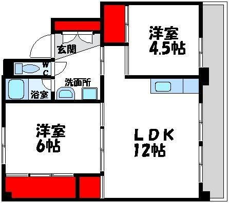 福岡県遠賀郡水巻町古賀２丁目 水巻駅 2LDK マンション 賃貸物件詳細