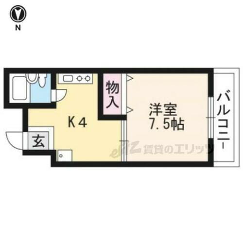 京都府京都市上京区六軒町通今出川下る南佐竹町 北野白梅町駅 1K マンション 賃貸物件詳細