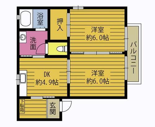 大分県別府市東荘園３丁目 別府駅 2DK アパート 賃貸物件詳細