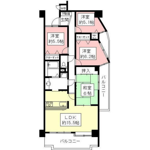 岐阜県岐阜市福光南町 4LDK マンション 賃貸物件詳細