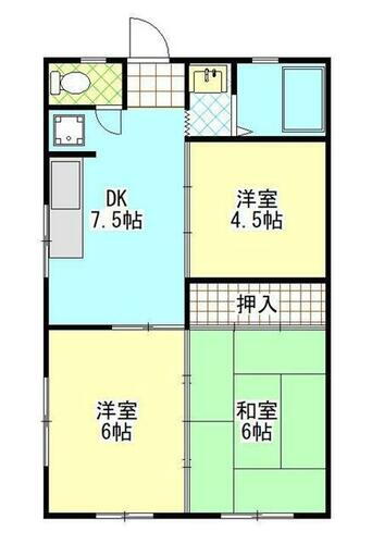 山口県岩国市新港町３丁目 岩国駅 3DK アパート 賃貸物件詳細