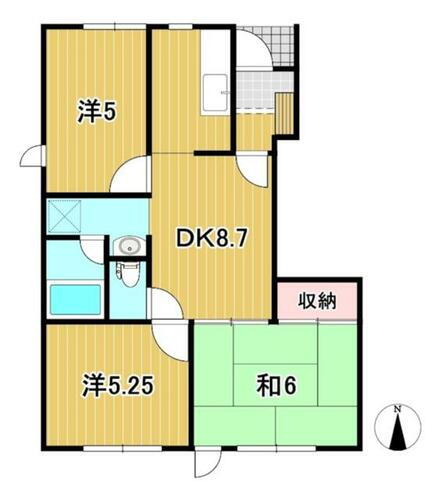 インテルノ田尻台Ｅ 1階 3DK 賃貸物件詳細