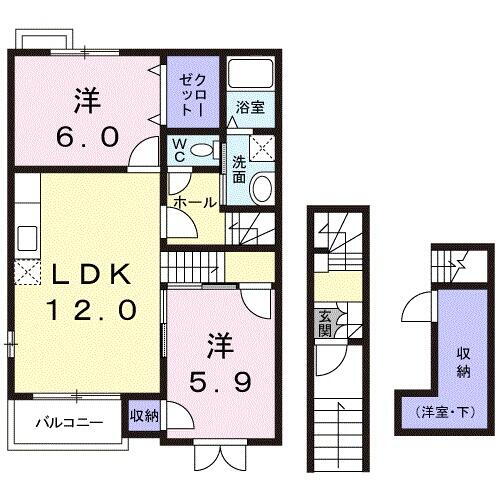 愛知県名古屋市守山区八剣２丁目 印場駅 2LDK アパート 賃貸物件詳細