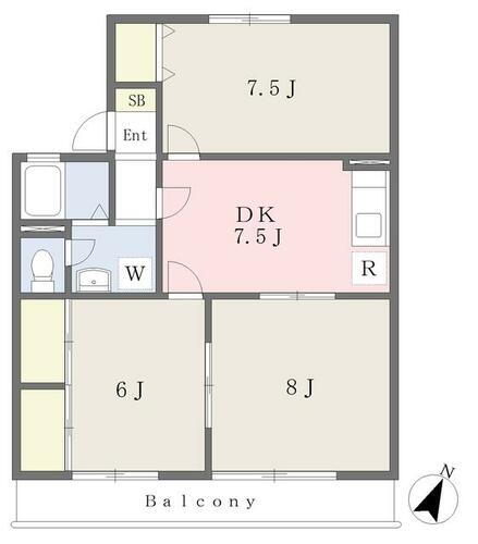 プレミールハイム 2階 3DK 賃貸物件詳細
