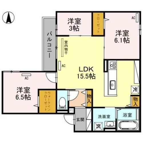 Ｃｌａｓｈｉｓｔ清水丘　Ｗｅｓｔ 2階 3LDK 賃貸物件詳細