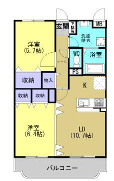 栃木県塩谷郡高根沢町大字宝積寺 宝積寺駅 2LDK マンション 賃貸物件詳細