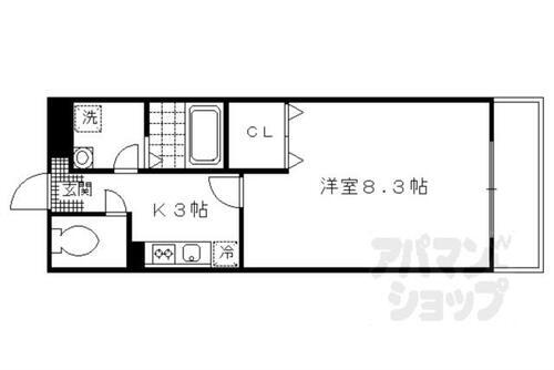 シェルフェリス 2階 1K 賃貸物件詳細