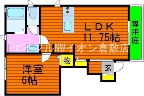 岡山県倉敷市宮前 倉敷駅 1LDK アパート 賃貸物件詳細