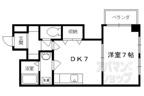 京都府京都市山科区椥辻東浦町 椥辻駅 1DK マンション 賃貸物件詳細