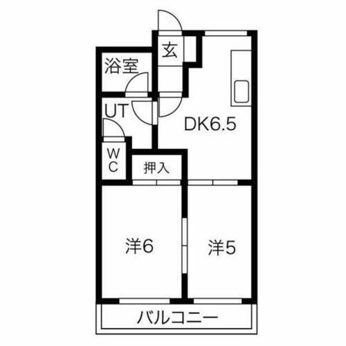 スプリング岩崎ＩＩ 1階 2DK 賃貸物件詳細