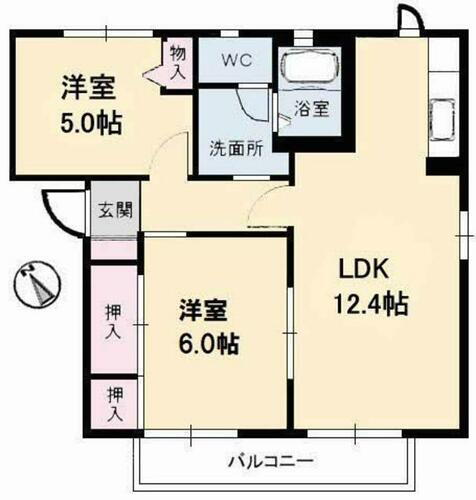 広島県福山市東川口町３丁目 2LDK アパート 賃貸物件詳細